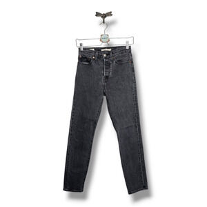 🔴 3/$30 Levi's 24×27.5 Premium Wedgie High Rise Jean – Washed Black / Size 24